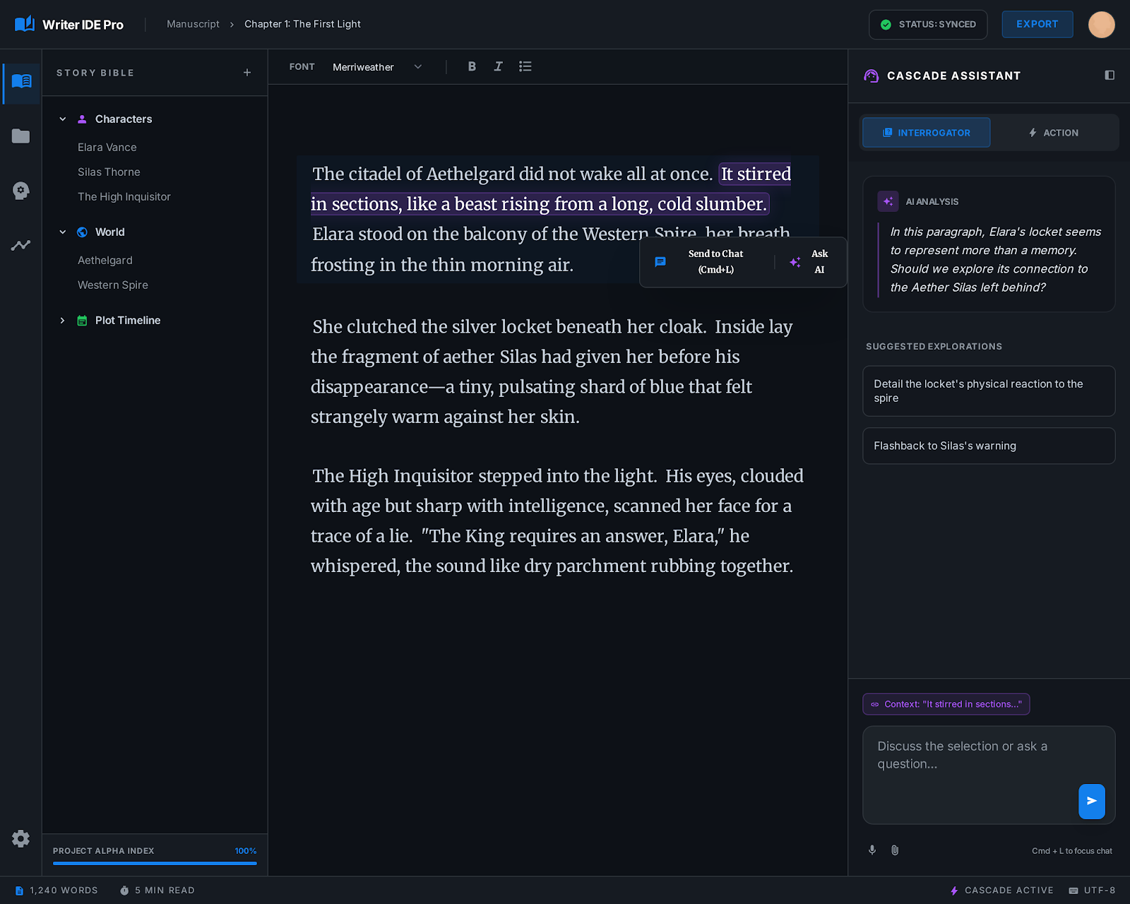 Manuscript - A Writers IDE